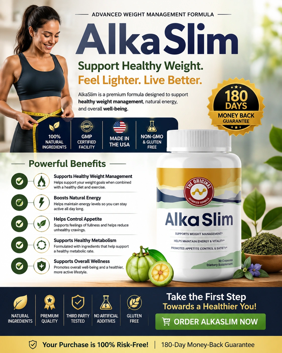 Official AlkaSlim Brain Support Supplement AlkaSlim Advanced Brain Wellness Formula